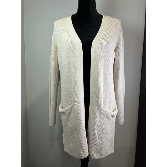 Old Navy Sweaters - Old Navy Women's Medium Long Cardigan Sweater Pockets Classic Long Sleeve Beige